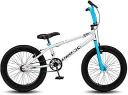 Bicicleta Aro 20 BMX Pro-X Série 1 Freestyle - Branco e Azul