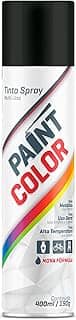 Tinta Paintcolor Uso Geral Preto Brilhante Nova 400ml Proteg