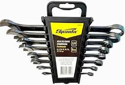 Sparta Jogo de Chave Combinada 8 Peças - Cromo Vanádio Fosfatizado 6-19mm (6,8,10,11,13,14,17,19mm) - Aço CrV 40-47 HRC - Ideal para Reparos Domésticos e Profissionais