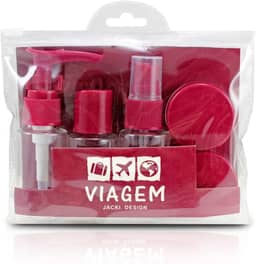 Kit de Frascos com 7 Peças Jacki Design - Vermelho escuro