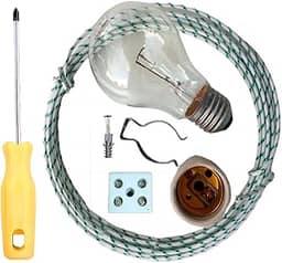 Kit Lâmpada Extra Forte Para Churrasqueira Fio 4 Metros 220v