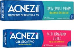 Acnezil 20g e secativo 10g acne espinhas cravos limpa trata previne limpeza de pele…