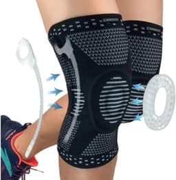 Joelheira de Compressão Profissional Snake para Academia Crossfit Musculação Corrida Bike Volei Basquete - Para proteção e recuperação do joelho (M)