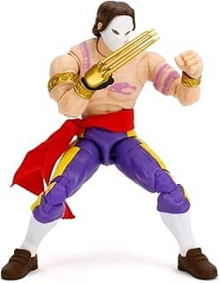 Jada Toys Street Fighter II Vega (Wave 4) Action Figure 1:12 Scale, 6' Tall, Interchangeable Heads, Hands & Claw Accessories