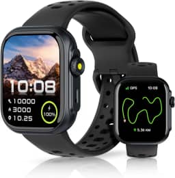 Bettdow Smartwatch GPS FB041, Relogio Smartwatch Feminino e Masculino,Tela HD de 1,85", Alexa, 100 Esportes,3ATM à rova d'água, Chamada Bluetooth, Compatível com Android iOS(Preto)