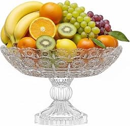 Fruteira Centro De Mesa Vidro de Quadrado Resistente Moderna Elegante Luxo Cozinha