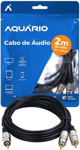 CABO P2 STEREO + 2 RCA - 2 METROS