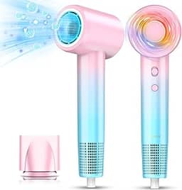 DORISILK Secador de cabelo iônico 110.000 RPM de alta velocidade, secadores profissionais para salão de beleza, secadores de cabelo portáteis leves com bocal, seleção quente e fria, presente para