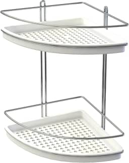 Porta Shampoo Duplo de Canto, Branco, Stolf