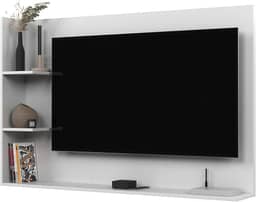 Painel Para TV 50 Polegadas Sala/Quarto Nicho Prateleira Berlim (Branco)