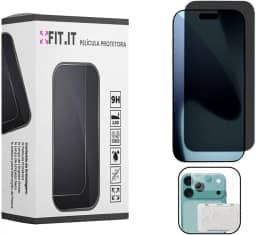 Kit Película Privacidade para iPhone 17 e Película Proteção Lente Câmera (iPhone 17 Pro Max)