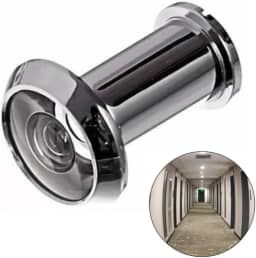 Visor Olho Mágico para Porta Portão de 35 a 52mm Espessura Cromado