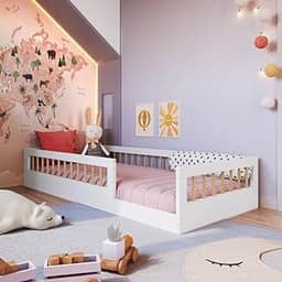 Cama Montessoriana de Solteiro Affetto Branco