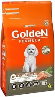 Ração Golden Fórmula Mini Bits Para Cães Adultos De Pequeno Porte Sabor Salmão E Arroz, 3Kg Premier Pet Para Todas Pequeno Adulto,