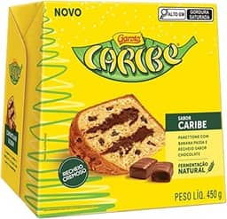 Panetone Caribe Sabor Banana Clássico, 450g