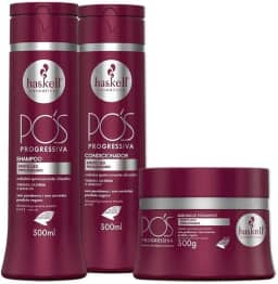 Kit Haskell Pós Progressiva Shampoo 300ML 1 Condicionador 300ML 1 Mascara 300ML