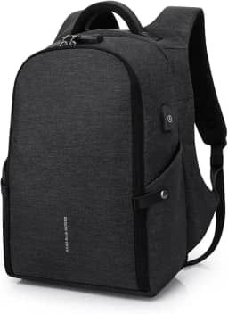 BANGE Mochila Antifurto Impermeável Para Notebooks de Até 15.6 Polegadas e Tablets Possui Cadeado de Código e Trava Acabamento Resistente Qualidade Premium - Preta
