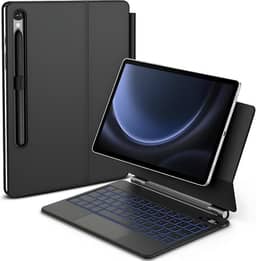 Teclado Mágico De Samsung Galaxy Tab S10 Lite S10 FE 2025 S9 FE 10.9 Polegadas S11 S9 S8 S7 11", Capa com Teclado Sem Fio Retroiluminado com Suporte Cantilever Flutuante Trackpad Multitoque (Preto)