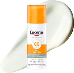 EUCERIN Protetor Solar Facial Oil Control FPS 60 50ml, Antioleosidade, Rosto, Proteção UVA, UVB e Luz Visível