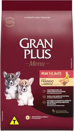 Granplus Ração Para Cães Filhotes Mini Gran Plus Menu Frango E Arroz 3Kg