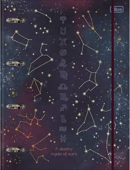 Tilibra - Caderno Argolado Cartonado Universitário com Elástico Magic 80 Folhas, multicolorido - Item sortido: não é possível escolher a capa