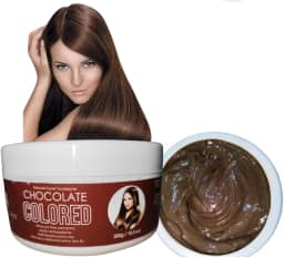 Máscara Tonalizante Chocolate Sem Amonia 300g Resultado 100% Natural com Hidratação