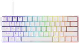 MONSGEEK Teclado para jogos FUN60 Ultra Rapid Trigger 8K Interruptor magnético TMR Alumínio com fio 60% MagMech branco brilhante, interruptor magnético