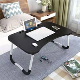 Mesa Dobrável Portátil para Notebook Home Office Apoio Cama Sofá Portátil (Preto)