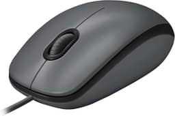 Mouse com fio USB Logitech M100 com Design Ambidestro e Facilidade Plug and Play - Cinza