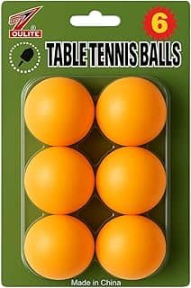 Kit 6 Bolas de Ping Pong Laranja - Para Treino, Diversão Familiar e Recreação - Material Resistente 40mm - Mesa de Tênis Infantil e Adulto