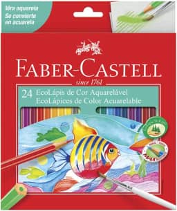 Lápis Aquarelável EcoLápis, Faber-Castell, 120224G, Grafite