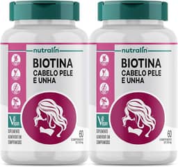 Biotina Fortalecimento Cabelos Unhas Pele 120 Caps Nutralin