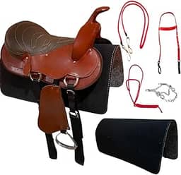 Sela Americana Havana Simples para Cavalgada E Passeios Completa Com Manta e Freio Inox