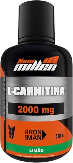 l - carnitina 2000 mg, New Millen, Limão frasco 500 ml