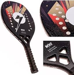Raquete Beach Tennis Lightning Bolt BLACK EDITION 3k Full Carbon 4ª Melhor atualidade equilíbrio