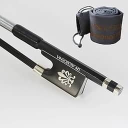 VINGOBOW Arco de violino de fibra de carbono com capa tamanho 4/4 tom profundo e poderoso, nº de arte 106VB