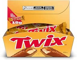 Chocolate Twix Original - Caixa com 30 unidades de 15g