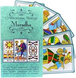 Baralho Tarot de Marselha Completo e Plastificado 78 Cartas