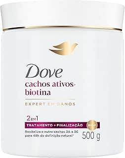 Dove Máscara Capilar 2 em 1 Cachos Ativos + Biotina 500g