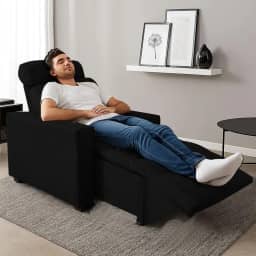 Poltrona Cadeira Do Papai E Mamãe Reclinável Retrátil Para Sala De Descanso Madri Preto