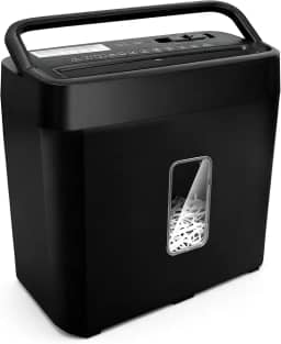 Fragmentadora de Papel 5 Folhas Corte Cruzado 4x30mm -Caxia de 8L Elétrica 110v/220v Triturador de Papel Compacto para Escritório em Casa - Segurança e Eficiência (220V)