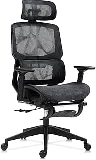 Cadeira de Escritório Ergonômica com Apoio para a Coluna, Altura Ajustável, Assento Confortável e Design Moderno para Uso em Escritórios, Home Office ou Estudo - Posture Office