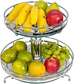 FRUTEIRA ELISA CROMADO COM VIDRO, SCHMITT
