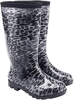 Bota Galocha Feminina Onça Cano Longo Impermeável Pvc Leve - 36/37