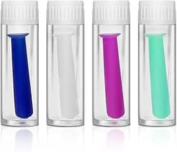 UpaClaire Ferramenta De Extração Lentes Contato Silicone Com 4 Peças Ocas Para Rgp E Esclerais - Ventosas Êmbolo