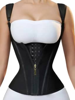 Cinta Modeladora SlimShape de Alta Compressão e Durabilidade. Redutor de Medidas que Controla a Barriga, com Efeito Sauna, Material Premium, o Shaper dos Sonhos. Fivela e Zíper, Transforme seu Corpo