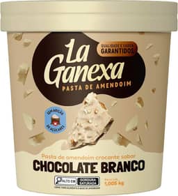 LA GANEXA Pasta De Amendoim Sabor Chocolate Branco Crocante 1 005Kg