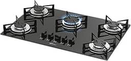 FISCHER COOKTOP À GÁS 5 BOCAS MESA VIDRO PRETA BIVOLT 1642-6985