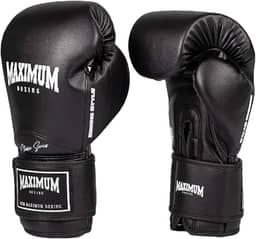 Luva de Boxe Muay Thai Kickboxing Maximum New Classic Black