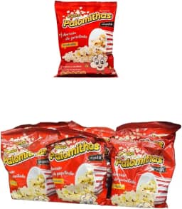 Pipoca Palomithas Salgada sem Glúten 35 gramas Kit 10un